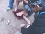 Two Maniacs Picked From The Road Bondage And Violently Fucked Redhead Girl