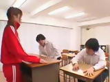 Double Blowjob In Japanese Classroom