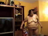 Fat Chick Likes Cleaning The House Naked