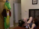 Rude Teen Seduce Gator At Costume Party