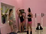cfnm in the gym with three girls