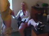 Young Colleague Nailed Busty Horny Mature MILF Blond In The Office