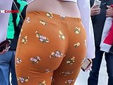 Super curvy ass readhead jiggle booty eatin up leggings