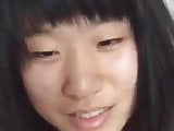 Cute Japanese girl Chiho shows her smelly pussy