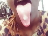 Ebony tongue fetish