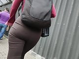 Big ass secretary again with her brown tight pants candid