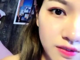 Asian teen sucking a cock in a close up video