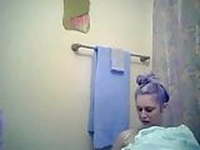 Girl with Tight Body and Soft Bush on Hidden Bathroom Cam