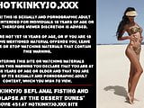 Hotkinkyjo sefl anal fisting & prolapse at the desert dunes