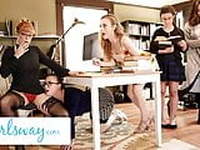 GIRLSWAY Hot Threesome At The Library With Penny Pax & Karla