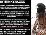 Hotkinkyjo anal fist her ruined ass on the beach & prolapse