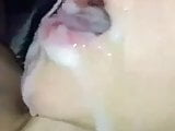 Close up cum in mouth 