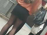 Party girl upskirt on train Part 1