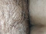 Dripping very wet hairy pussy with wet dick .honey