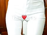 cameltoe tight white jeans thigh gap 
