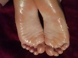 Cum my girlfriends sexy feet